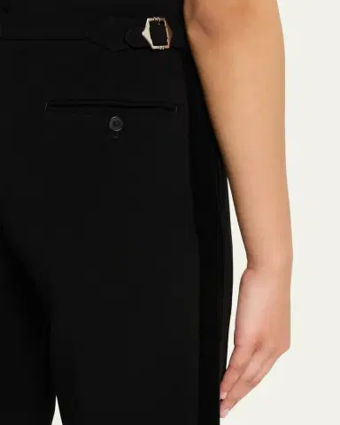 Sergio Hudson Velvet Stripe Crepe Trousers | Thumbnail 5 Sergio Hudson Velvet Stripe Crepe Trousers | Thumbnail 5