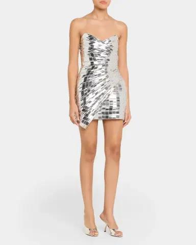 Retrofête Aura Strapless Rhinestone Mini Dress | Thumbnail 3 Retrofête Aura Strapless Rhinestone Mini Dress | Thumbnail 3