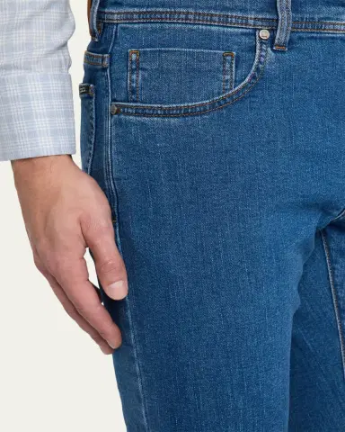 Cesare Attolini Men's Five-Pocket Skinny Jeans | Thumbnail 5 Cesare Attolini Men's Five-Pocket Skinny Jeans | Thumbnail 5