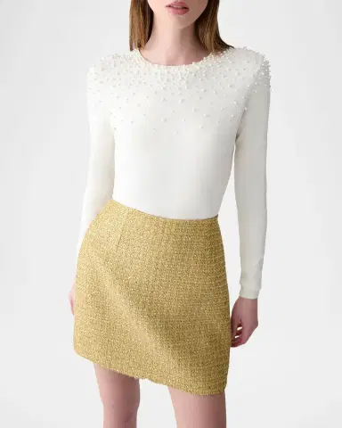 Carolina Herrera Metallic Tweed Mini Skirt | Thumbnail 6 Carolina Herrera Metallic Tweed Mini Skirt | Thumbnail 6