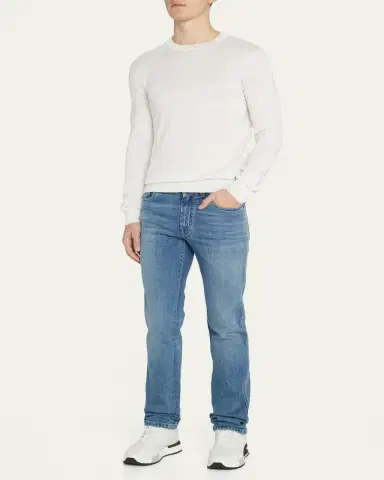 Brioni Men's Cashmere-Silk Crewneck Sweater | Thumbnail 11 Brioni Men's Cashmere-Silk Crewneck Sweater | Thumbnail 11