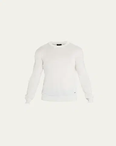 Brioni Men's Cashmere-Silk Crewneck Sweater | Thumbnail 10 Brioni Men's Cashmere-Silk Crewneck Sweater | Thumbnail 10