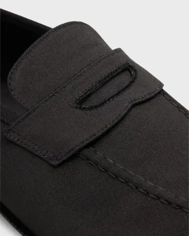Loro Piana Sergio Satin Penny Loafers | Thumbnail 2 Loro Piana Sergio Satin Penny Loafers | Thumbnail 2