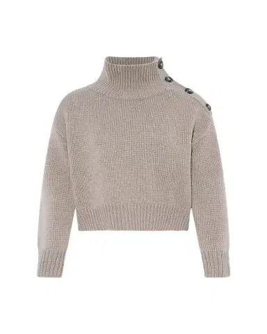 Yves Salomon Buttoned Wool-Cashmere Sweater | Thumbnail 1 Yves Salomon Buttoned Wool-Cashmere Sweater | Thumbnail 1