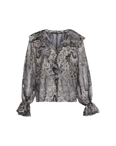 Kobi Halperin Locke Ruffle Tie-Neck Blouse | Thumbnail 1 Kobi Halperin Locke Ruffle Tie-Neck Blouse | Thumbnail 1