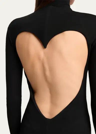 Alaïa Heart Cutout Turtleneck Long-Sleeve Maxi Dress | Thumbnail 5 Alaïa Heart Cutout Turtleneck Long-Sleeve Maxi Dress | Thumbnail 5