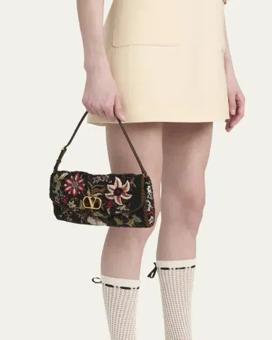 Valentino Garavani Vain Floral Beaded Shoulder Bag | Thumbnail 7 Valentino Garavani Vain Floral Beaded Shoulder Bag | Thumbnail 7