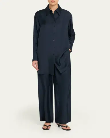 RÓHE Wide-Leg Silk Trousers | Thumbnail 2 RÓHE Wide-Leg Silk Trousers | Thumbnail 2