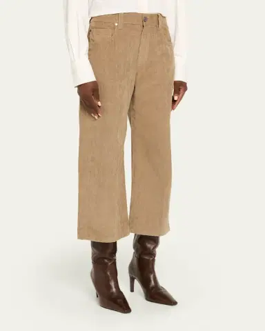 Brunello Cucinelli Corduroy Wide-Leg Crop Pants | Thumbnail 4 Brunello Cucinelli Corduroy Wide-Leg Crop Pants | Thumbnail 4