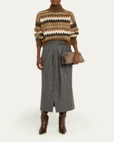 Brunello Cucinelli Fair Isle Mohair Turtleneck Sweater | Thumbnail 2 Brunello Cucinelli Fair Isle Mohair Turtleneck Sweater | Thumbnail 2