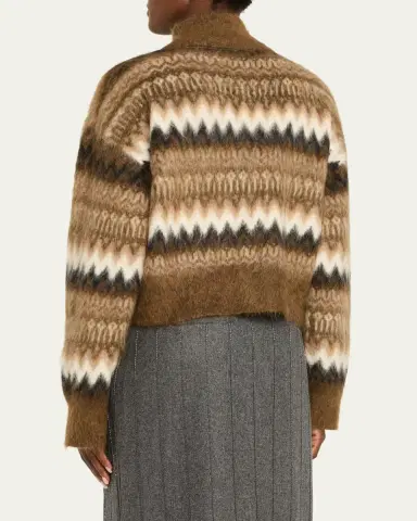 Brunello Cucinelli Fair Isle Mohair Turtleneck Sweater | Thumbnail 3 Brunello Cucinelli Fair Isle Mohair Turtleneck Sweater | Thumbnail 3