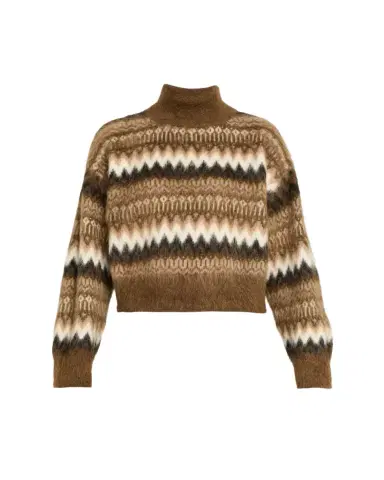 Brunello Cucinelli Fair Isle Mohair Turtleneck Sweater | Thumbnail 1 Brunello Cucinelli Fair Isle Mohair Turtleneck Sweater | Thumbnail 1