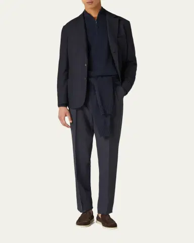 Loro Piana Men's Notched-Lapel Single-Breasted Sweater | Thumbnail 2 Loro Piana Men's Notched-Lapel Single-Breasted Sweater | Thumbnail 2