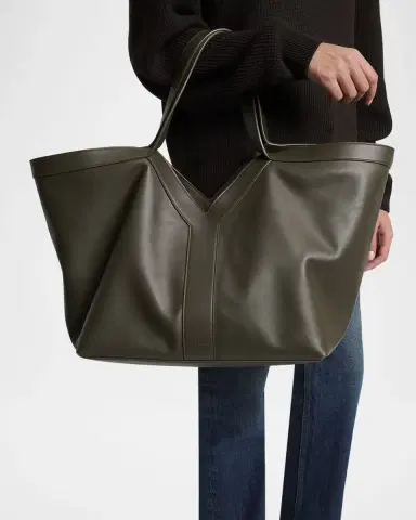 Saint Laurent Y Stitch Tote Bag in Calfskin Leather | Thumbnail 6 Saint Laurent Y Stitch Tote Bag in Calfskin Leather | Thumbnail 6