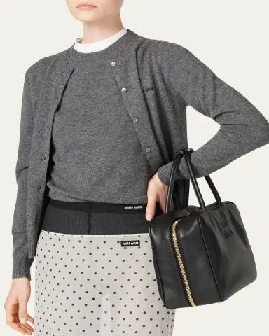 Miu Miu Cashmere Short-Sleeve Sweater | Thumbnail 4 Miu Miu Cashmere Short-Sleeve Sweater | Thumbnail 4