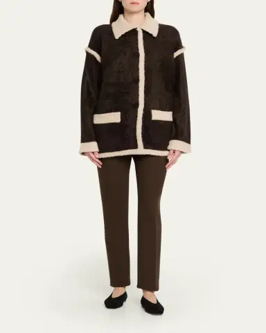 Guest in Residence Grizzly Shearling-Trim Cashmere Jacket | Thumbnail 2 Guest in Residence Grizzly Shearling-Trim Cashmere Jacket | Thumbnail 2