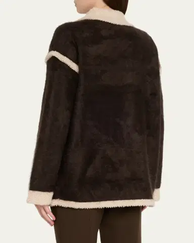Guest in Residence Grizzly Shearling-Trim Cashmere Jacket | Thumbnail 3 Guest in Residence Grizzly Shearling-Trim Cashmere Jacket | Thumbnail 3