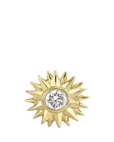 Sydney Evan 14K Yellow Gold Starburst Stud Earring, Single | Thumbnail 1 Sydney Evan 14K Yellow Gold Starburst Stud Earring, Single | Thumbnail 1