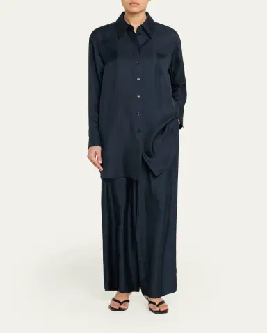 RÓHE Long-Sleeve Silk Shirt | Thumbnail 2 RÓHE Long-Sleeve Silk Shirt | Thumbnail 2