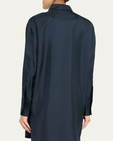 RÓHE Long-Sleeve Silk Shirt | Thumbnail 3 RÓHE Long-Sleeve Silk Shirt | Thumbnail 3