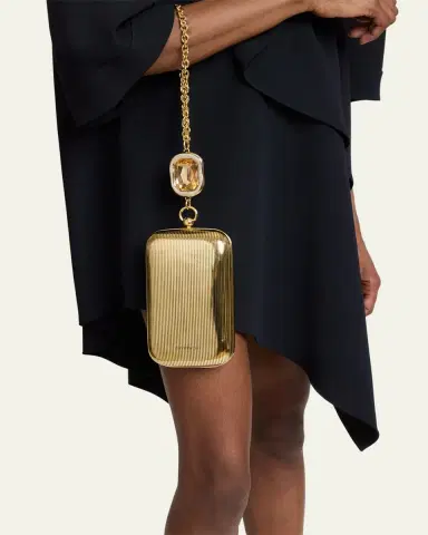 Givenchy Brass Evening Clutch with Crystal Jewel | Thumbnail 5 Givenchy Brass Evening Clutch with Crystal Jewel | Thumbnail 5