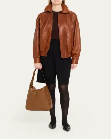 Saint Laurent Le 5 À 7 Large YSL Shoulder Bag in Grain Leather | Thumbnail 9 Saint Laurent Le 5 À 7 Large YSL Shoulder Bag in Grain Leather | Thumbnail 9