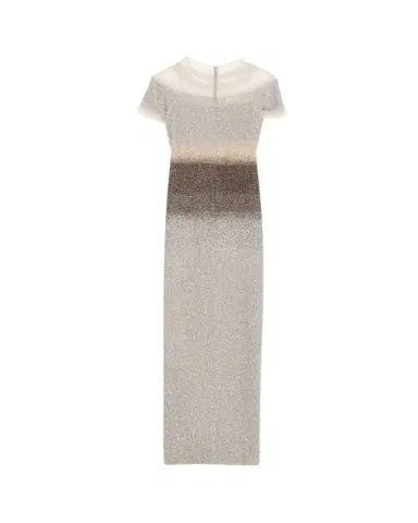 Pamella Roland Short-Sleeve Ombre Sequined Column Gown | Thumbnail 1 Pamella Roland Short-Sleeve Ombre Sequined Column Gown | Thumbnail 1