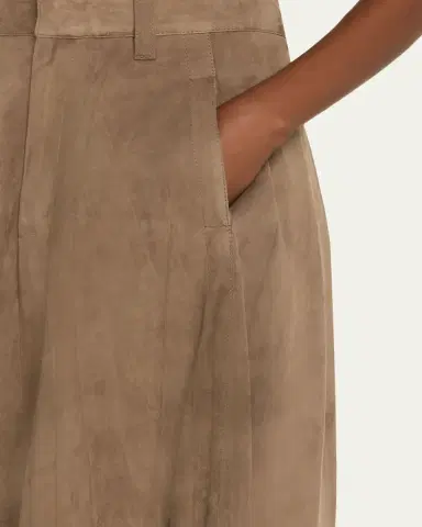 Brunello Cucinelli Suede Midi Circle Skirt | Thumbnail 5 Brunello Cucinelli Suede Midi Circle Skirt | Thumbnail 5