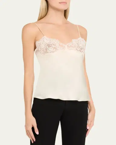 Chloé Lace-Trim Silk Cami Top | Thumbnail 4 Chloé Lace-Trim Silk Cami Top | Thumbnail 4
