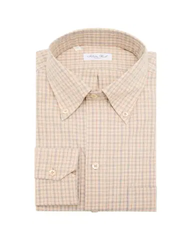 Salvatore Piccolo Men's Cotton Micro-Plaid Pocket Button-Down Shirt | Thumbnail 1 Salvatore Piccolo Men's Cotton Micro-Plaid Pocket Button-Down Shirt | Thumbnail 1