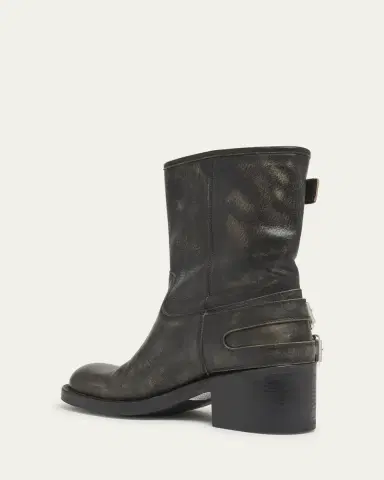 Chloé Dakota Burnished Leather Moto Ankle Boots | Thumbnail 2 Chloé Dakota Burnished Leather Moto Ankle Boots | Thumbnail 2