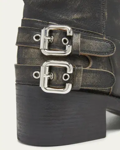 Chloé Dakota Burnished Leather Moto Ankle Boots | Thumbnail 3 Chloé Dakota Burnished Leather Moto Ankle Boots | Thumbnail 3