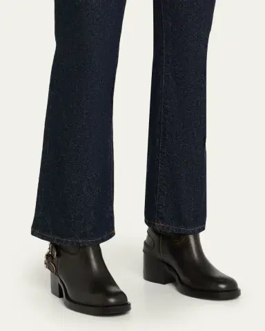 Chloé Dakota Burnished Leather Moto Ankle Boots | Thumbnail 4 Chloé Dakota Burnished Leather Moto Ankle Boots | Thumbnail 4