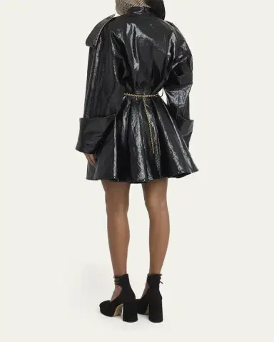 Chloé Coated Linen Belted Riding Trench Coat | Thumbnail 3 Chloé Coated Linen Belted Riding Trench Coat | Thumbnail 3