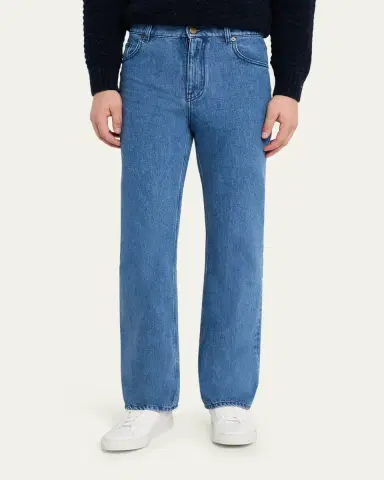Gabriela Hearst Men's Rey Straight Leg Cotton Denim Jeans | Thumbnail 3 Gabriela Hearst Men's Rey Straight Leg Cotton Denim Jeans | Thumbnail 3