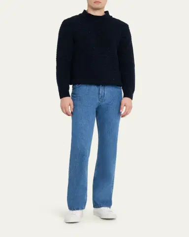 Gabriela Hearst Men's Rey Straight Leg Cotton Denim Jeans | Thumbnail 4 Gabriela Hearst Men's Rey Straight Leg Cotton Denim Jeans | Thumbnail 4