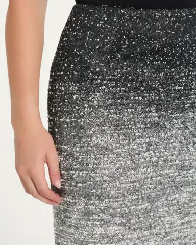 Oscar de la Renta Ombre Metallic Boucle Jacquard Midi Pencil Skirt | Thumbnail 5 Oscar de la Renta Ombre Metallic Boucle Jacquard Midi Pencil Skirt | Thumbnail 5