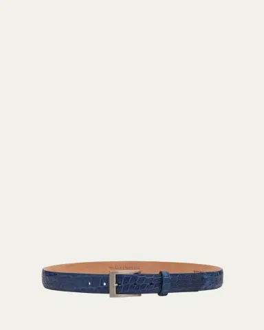 W. Kleinberg Men's Matte Alligator Belt | Thumbnail 2 W. Kleinberg Men's Matte Alligator Belt | Thumbnail 2