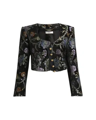 Chloé Floral Brocade Crop Jacket | Thumbnail 1 Chloé Floral Brocade Crop Jacket | Thumbnail 1