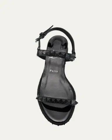 Christian Louboutin 60mm Pyraclou Patent Spike Wedge Sandals | Thumbnail 5 Christian Louboutin 60mm Pyraclou Patent Spike Wedge Sandals | Thumbnail 5