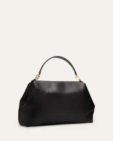 TOTEME T-Lock Smooth Calf Leather Satchel Bag | Thumbnail 3 TOTEME T-Lock Smooth Calf Leather Satchel Bag | Thumbnail 3