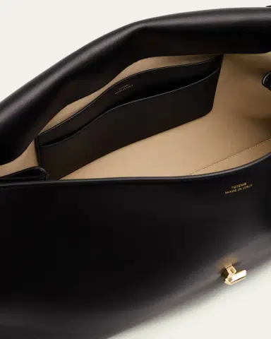 TOTEME T-Lock Smooth Calf Leather Satchel Bag | Thumbnail 4 TOTEME T-Lock Smooth Calf Leather Satchel Bag | Thumbnail 4