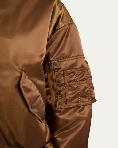 Saint Laurent Satin Bomber Jacket | Thumbnail 5 Saint Laurent Satin Bomber Jacket | Thumbnail 5