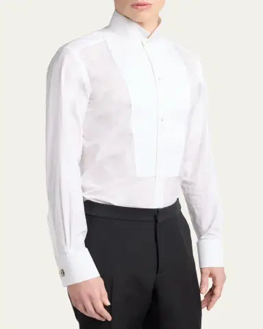 Tom Ford Men's Cocktail Voile Slim-Fit Dress Shirt | Thumbnail 4 Tom Ford Men's Cocktail Voile Slim-Fit Dress Shirt | Thumbnail 4