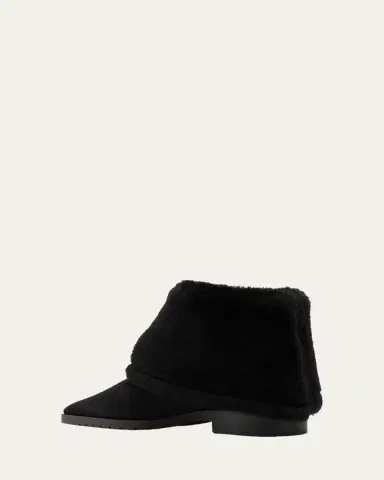 Toteme Fold Down Shearling Suede Ankle Boots | Thumbnail 4 Toteme Fold Down Shearling Suede Ankle Boots | Thumbnail 4