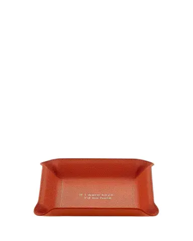 Graphic Image "If I Were Keys, I'd Be Here" Leather Valet Tray | Thumbnail 1 Graphic Image "If I Were Keys, I'd Be Here" Leather Valet Tray | Thumbnail 1