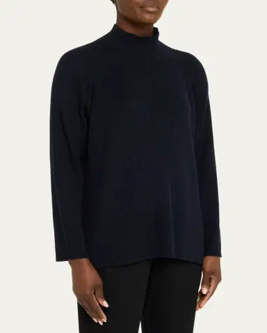 Eileen Fisher Ribbed Merino Wool Turtleneck Sweater | Thumbnail 4 Eileen Fisher Ribbed Merino Wool Turtleneck Sweater | Thumbnail 4