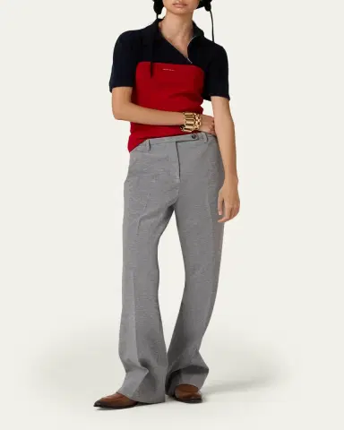 Miu Miu Cashmere Short-Sleeve Polo Shirt | Thumbnail 3 Miu Miu Cashmere Short-Sleeve Polo Shirt | Thumbnail 3