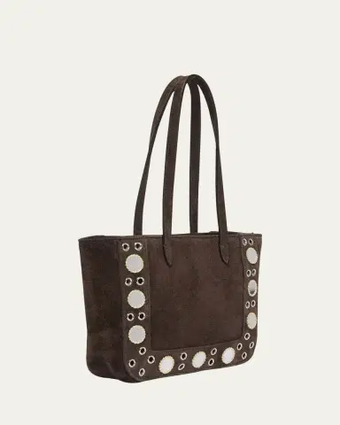 Valentino Garavani Nellcote Mirror-Embellished Suede Mini Tote Bag | Thumbnail 6 Valentino Garavani Nellcote Mirror-Embellished Suede Mini Tote Bag | Thumbnail 6