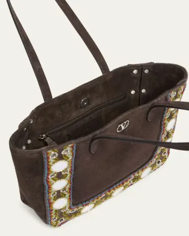 Valentino Garavani Nellcote Mirror-Embellished Suede Mini Tote Bag | Thumbnail 7 Valentino Garavani Nellcote Mirror-Embellished Suede Mini Tote Bag | Thumbnail 7